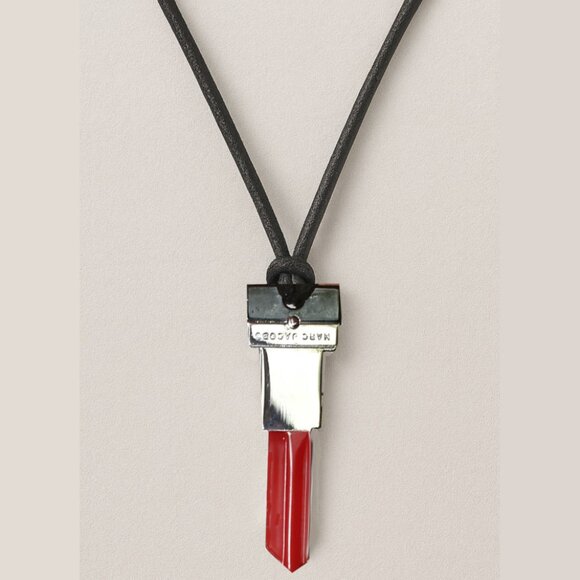 Marc By Marc Jacobs Jewelry - Marc by Marc Jacobs Key Charm Lipstick Rope Necklace – Red & Silver Pendant NWT